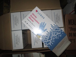 10 Boxes of nitrile gloves...