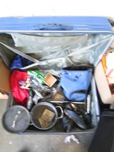 Hardshell suitcase with home and tr...