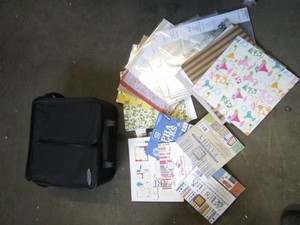 Case with new scrap book paper and ...
