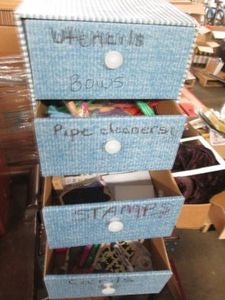 Organizer filled with craft supplie...