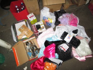 Lot of craft supplies, material and...