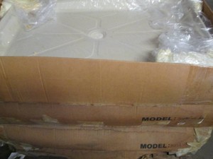 Lot of 3 cast shower floors mearing...