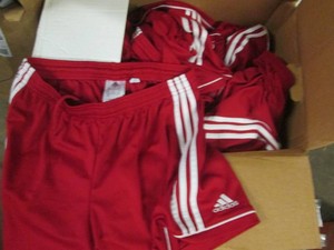 Case of assorted size Adidas shorts...