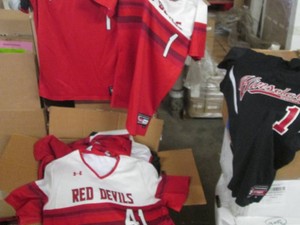 Case of Under Armour jersees...