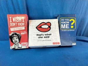 Three different adult card games