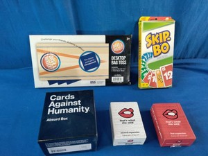 This collection contains a mix of five popular casual and adult party games, perfect for hosting an entertaining game night with friends.