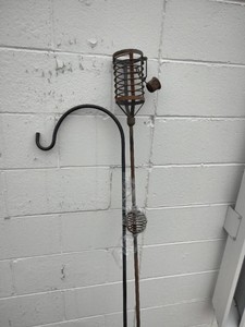 Shepherds Hook and Tiki Torch