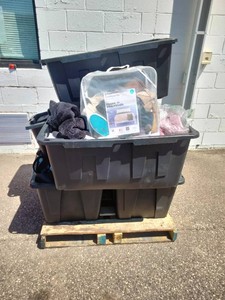 Large pallet Lot of Unprocessed Clothing.