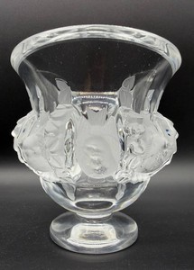 Lalique Dampierre Signed Bird Motif Vase