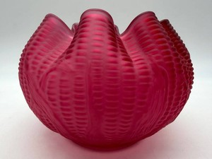 Fenton Glass Maize Corn Rose Bowl