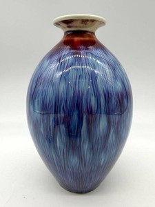 Vintage Jingdezhen Zhi Flambe Glazed Vase 8