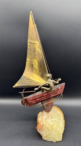 Vintage Curtis Jere Sailboat Sculpture 20