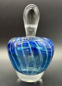 Tim Lazer Art Glass Perfume Bottle