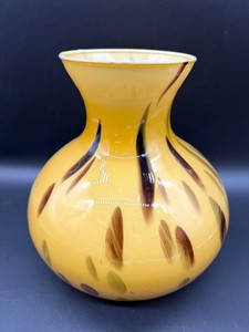 Yellow Art Glass Vase - Italy