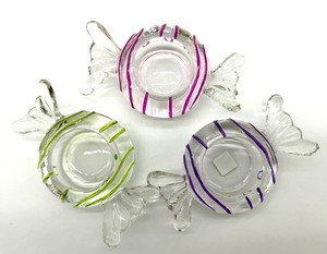 PartyLite Glass Candy Votive Holders Set of 3