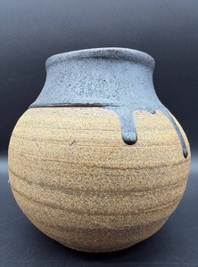 Studio Pottery Stoneware Vase 6.5 in