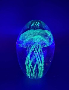 Art Glass Jellyfish Paperweight