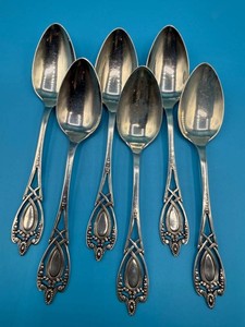 Sterling Silver Teaspoons With Monogram (Lot of 6)