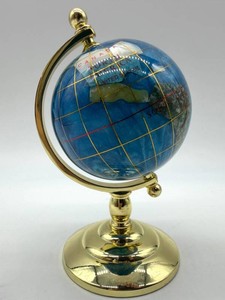 Gemstone Globe on Gold Tone Stand