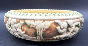 Vintage Roseville Pottery Donatello Bowl 7 X 2 in