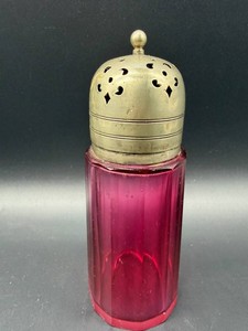 Victorian Glass Muffineer Sugar Shaker 5.5