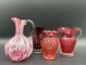 Art Glass Pitchers & Vases Mixed Lot (Lot of 4)