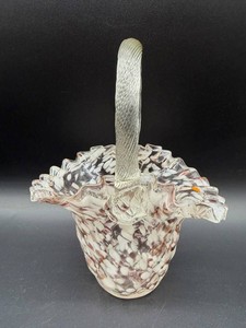 8 Inch Art Glass Basket