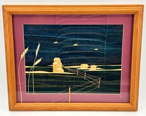 Evelyn Becker the Last Straw Wheat Weaving Framed Art