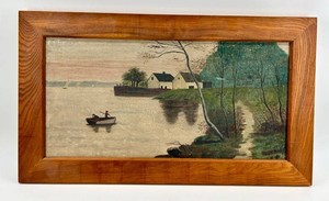 Vintage Framed Oil Landscape Painting - Unsigned