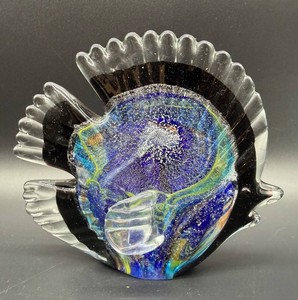 Art Glass Fish Sculpture 5 Inch Tall