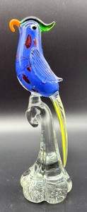 Art Glass Cockatoo Bird Figurine