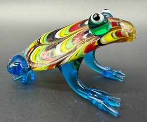 Art Glass Frog Figurine