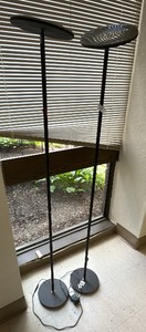 2 tall black lamps (L-Kitchen)