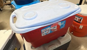 Rubbermaid ice chest, 50 quart, Red & White (L-Kitchen)