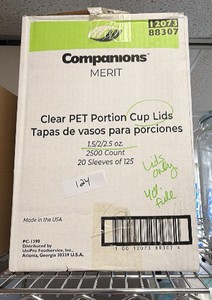lids only that fit 1.52 and 2 ounce cups 40% full (L-Kitchen)