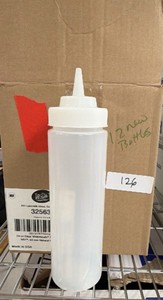 12 brand new squeeze bottles 24 ounce clear wide mouth