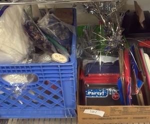 assortment of party supplies (L-Kitchen)