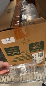 12 ounce clear, hinged containers full box (L-Kitchen)