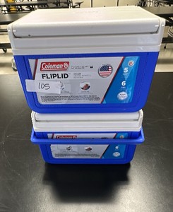 2-Coleman, Flip lid cooler, 5 quart, Blue & White (L-Kitchen)