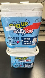 2-Igloo ice cube cooler, 14 quart, Blue & White (1 missing handle)