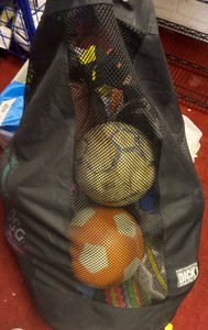 basketballs volleyball, soccer balls (Gym)