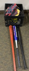 baseball bats baseball gloves (Gym)