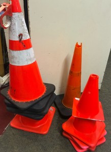 Cones various sizes and conditions (Gym)