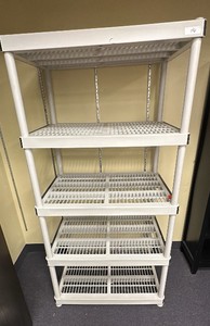 Plastic shelving unit, gray