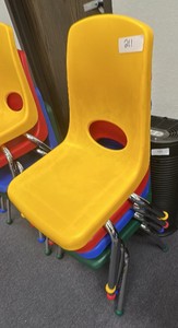 ECR 4 Kids stackable preschool chairs, set of four 1 of each color