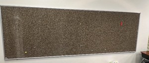 Multicolored pegboard with metal border