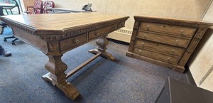 hooker furniture Corp. desk and matching filing cabinet