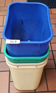 10x 15 waste bins