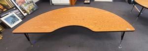 desk 94 inches at the largest .309 12 inches wide 21 inches tall