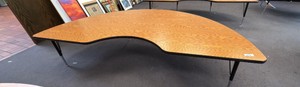 desk 39 inches wide 94 inches long at its widest .21 inches tall